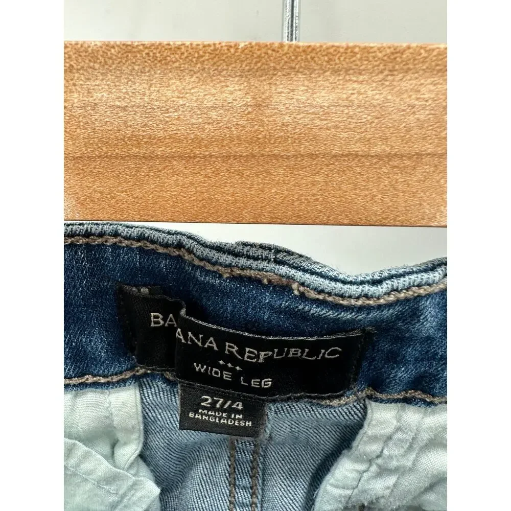 Banana Republic Factory Wide Leg Denim Jeans Flare Womens Size‎ 27/4